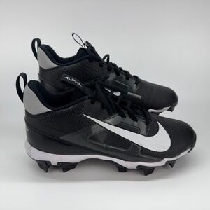Nike Alpha Huarache Football Softball Cleats Black White FQ3875-001 Womens 7